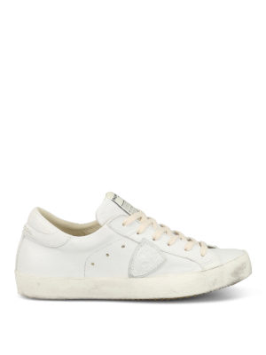 PHILIPPE MODEL: sneakers - Sneaker Paris bianche stringate in pelle