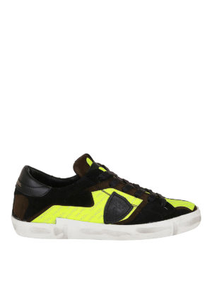 PHILIPPE MODEL: trainers - Paris neon detailed sneakers