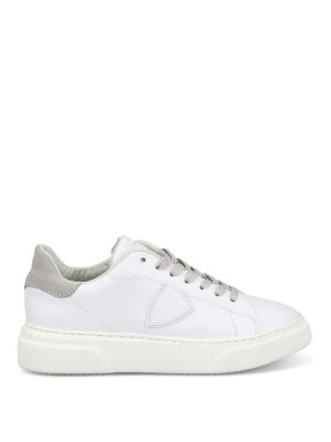 PHILIPPE MODEL: sneakers - Sneaker Basse Temple bianche in pelle