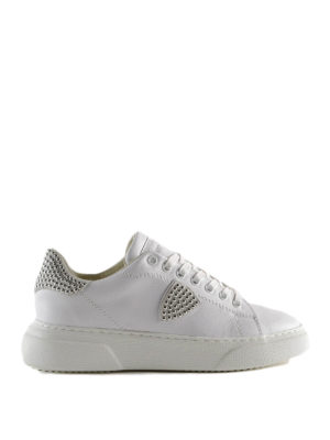 PHILIPPE MODEL: sneakers - Sneaker Temple bianca borchiata in pelle