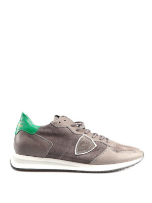 PHILIPPE MODEL: sneakers - Sneaker Tropez X grigie in pelle e camoscio