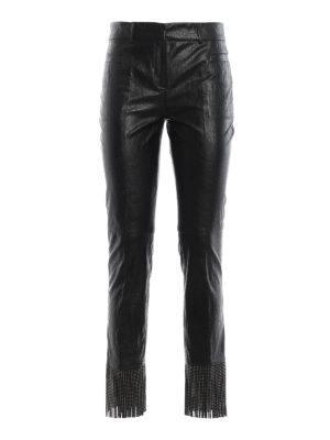 Philosophy di Lorenzo Serafini: Pantalones de cuero - Pantalones De Cuero - Negro