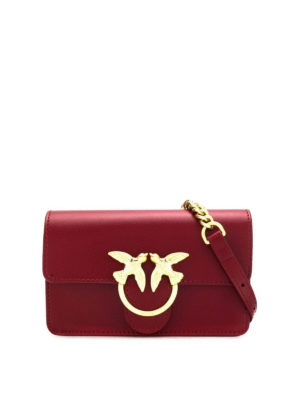 Pinko: belt bags - Baby Love Simply burgundy belt bag