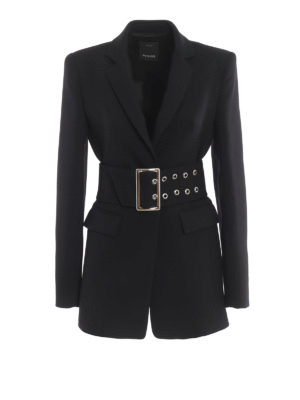 Pinko: giacche blazer - Blazer Ledere in tessuto doppio armaturato
