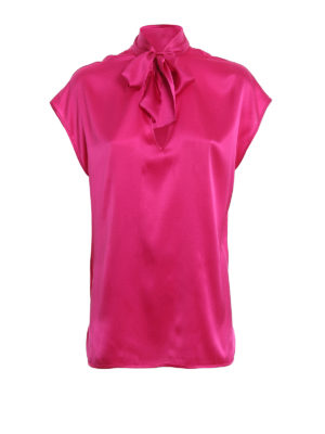 Pinko: blouses - Vegliare fluo silk satin blouse