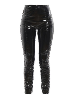 Pinko: casual trousers - Tandem black latex trousers