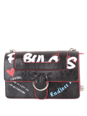 Pinko: borse a tracolla - Love Bag Fabulous nera