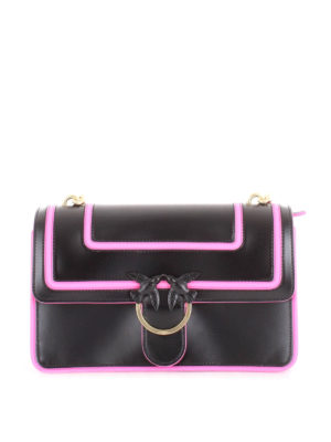 Pinko: borse a tracolla - Love Bag con dettagli fluo