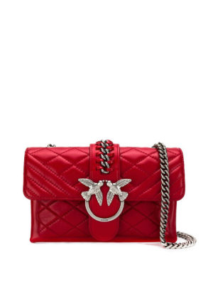 Pinko: cross body bags - Love Soft Mix leather mini bag