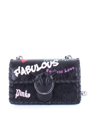 Pinko: borse a tracolla - Mini Love Bag Fabulous nera