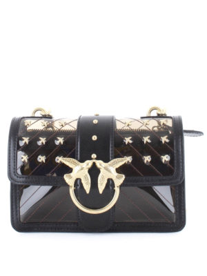 Pinko: borse a tracolla - Mini Love Bag Plastic nera