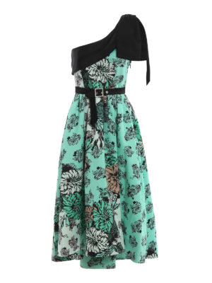 Pinko: abiti da sera - Abito monospalla Padremadre con maxi fiocco