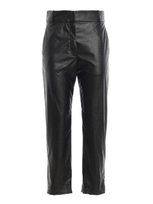 Pinko: leather trousers - Future Days black faux leather trousers