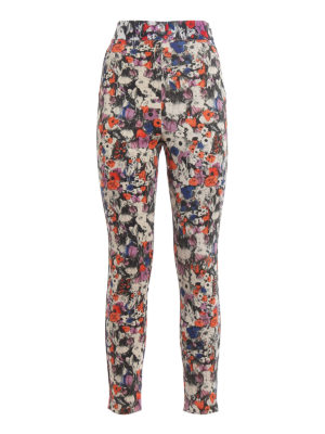 Pinko: leggings - Torn floral leggings