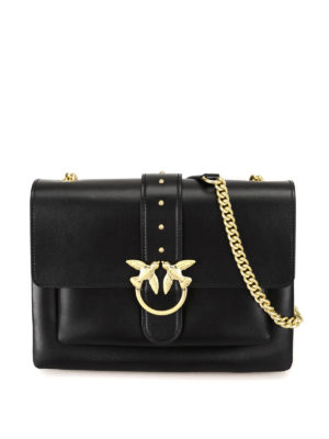 Pinko: borse a spalla - Borsa Big Love Simply 2 nera