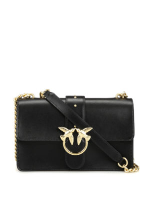 Pinko: borse a spalla - Tracolla nera Love Simply piccola