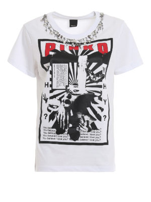 Pinko: T-shirts - T-Shirt - Weiß