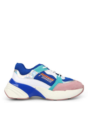 Pinko: sneakers - Sneaker Zaffiro in rete tecnica e suede