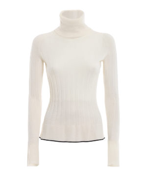 Pinko: maglia a collo alto e polo - Maglia bianca a collo alto Accanto