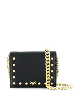Pinko: wallets & purses - Chain strap Baltimore cardholder