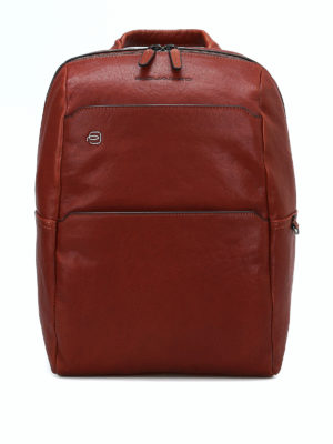 PIQUADRO: zaini - Zainetto in pelle color cuoio