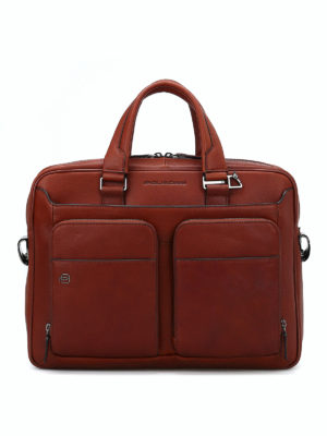 PIQUADRO: borse da ufficio - Borsa da computer in pelle pregiata
