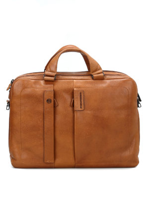 PIQUADRO: borse da ufficio - Cartella grande in pelle di vitello