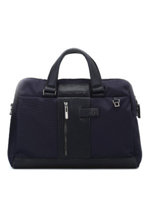 PIQUADRO: borse da ufficio - Borsa in tessuto impermeabile blu