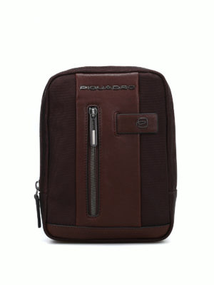 PIQUADRO: borse a spalla - Piccolo borsello in tessuto e pelle