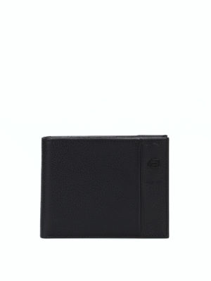 PIQUADRO: portafogli - Portafoglio nero in pelle