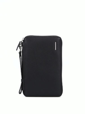 PIQUADRO: portafogli - Portadocumenti nero con portafoglio