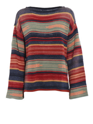 POLO RALPH LAUREN: maglia collo a barchetta - Maglia in lino cotone e seta multicolore