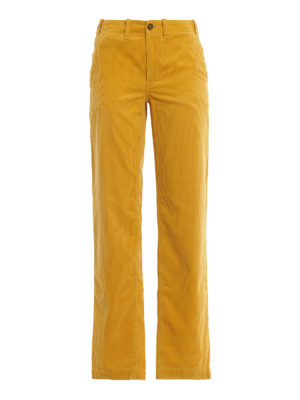 POLO RALPH LAUREN: pantaloni casual - Pantaloni ocra in velluto a coste