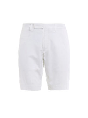 POLO RALPH LAUREN: casual trousers - White stretch cotton shorts