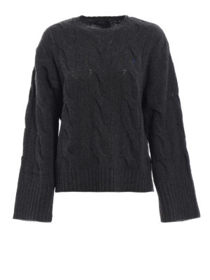 POLO RALPH LAUREN: maglia collo rotondo - Pull in merino a trecce con maniche ampie