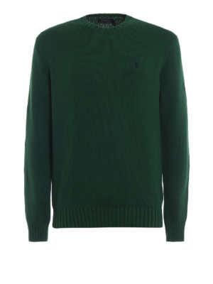 POLO RALPH LAUREN: maglia collo rotondo - Girocollo in cotone verde