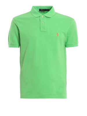Polo shirts Polo Ralph Lauren - Green slim cotton logo embroidery polo ...