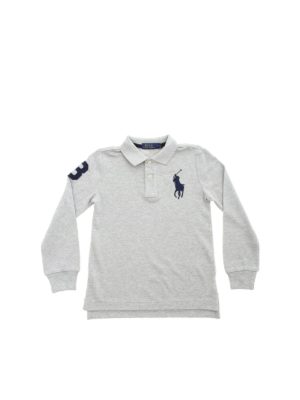 POLO RALPH LAUREN: polo shirts - Maxi logo polo shirt in grey