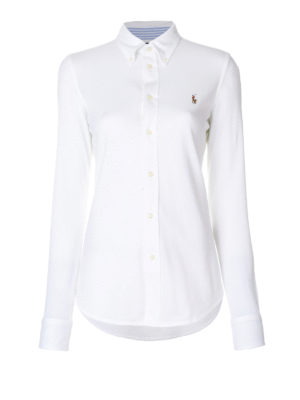 POLO RALPH LAUREN: camicie - Camicia Oxford bianca b/d