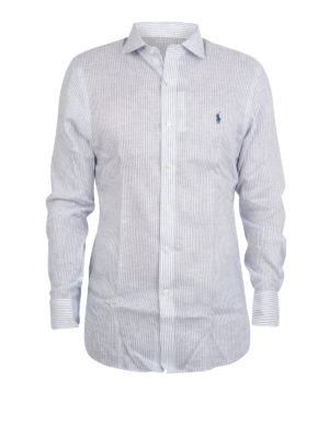 POLO RALPH LAUREN: shirts - Striped linen shirt