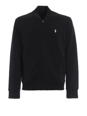 POLO RALPH LAUREN: Felpe e maglie - Felpa in misto cotone nero con logo