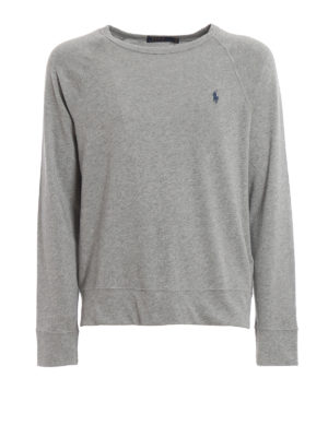 POLO RALPH LAUREN: Felpe e maglie - Felpa in cotone color grigio mélange