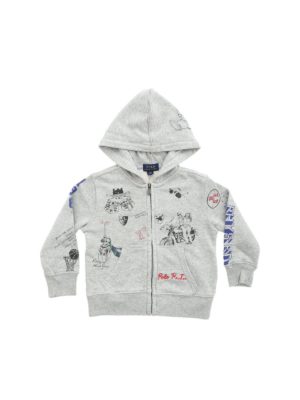 POLO RALPH LAUREN: Sweatshirts & Sweaters - Printed sweatshirt in grey