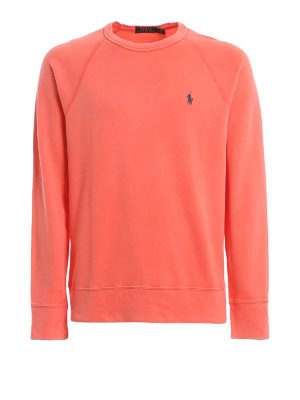 POLO RALPH LAUREN: Sweatshirts & Sweaters - Salmon pink cotton sweatshirt