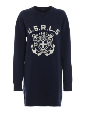 POLO RALPH LAUREN: Felpe e maglie - Felpa lunga in cotone con stampa consumata