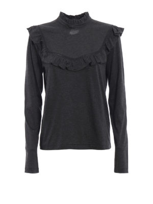 POLO RALPH LAUREN: t-shirt - T-shirt in jersey con passamaneria e ruches