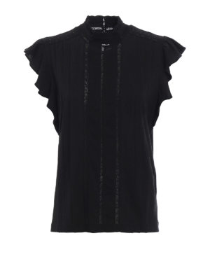 POLO RALPH LAUREN: Top e canotte - Top in cotone con passamaneria e ruches