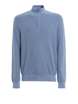 POLO RALPH LAUREN: maglia a collo alto e polo - Lupetto con zip in cotone nido d'ape