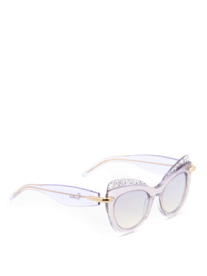 Pomellato: sunglasses - Glowing cat-eye clear sunglasses