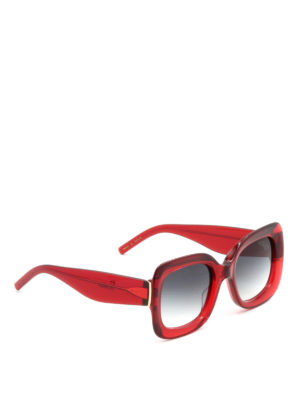 Pomellato: sunglasses - Oversize red frame squared glasses